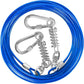 Dog Tie Out Cable - 10/15/20/25/30FT Heavy Duty for Large Dogs Up to 250LBS - Rosy Pink/Blue/Purple/Silver/Red/Green/Yellow