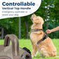 Funfox Dog Harness No Pull, Adjustable Pet Vest Harness, Super Soft Material with Vertical Handle Easy Control, Reflective Night Walking, 2 Leash Clips for Large Dogs, Camo Brown, L