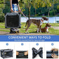 NEZUC Soft Collapsible Dog Crate - 36 Inch Portable Soft Sided Travel Dog Crates for Large Dogs, 4-Door Foldable Dog Carrier, Pet Kennel Indoor & Outdoor (Gray, 36.0" L x 22.0" W x 22.0" H)