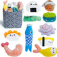 Nocciola 10 PCS Sushi Small Dog Toys to Keep Them Busy, Cute Stuffed Puppy Toys with Bag, Plush Dog Squeaky Toy for Small to Medium Dog, Doggie Birthday Gifts