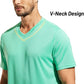 MIER Men's Quick Dry Workout Shirts Moisture Wicking Running Athletic Performance T-Shirts Recycled Polyester Top Tee