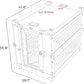 Heavy Duty Fully Collapsible Powder-Coated Aluminum Dog Crate - Large (Black)