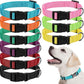 9 Pieces Adjustable Dog Collar for Animal, Soft Nylon Pets Puppy Collar with Quick Release Buckle Holder Bulk for Dogs Walking Running Training(Medium,Bright Colors)