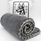 Devil Dog Premium Pet Drying Towel, Ultra-Soft, Highly Absorbent Microfiber Bath Towel for Dogs, Cats, and Other Animals - Gray, Large 24" x 35" 1200GSM 80% 20% Blend