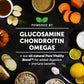 Hemp Hip & Joint Supplement for Dogs - Hemp Oil & Powder - Glucosamine Chondroitin for Dogs, Turmeric, MSM, Green-Lipped Mussel, Supports Mobility, May Reduce Discomfort (Bacon)