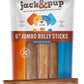 Jack&Pup 6-inch Jumbo Bully Sticks (6 Pack) Single Ingredient, Extra Thick Pizzle Sticks for Dogs | Longest Lasting Bully Sticks for Medium to Large Dogs