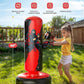QPAU Punching Bag for Kids, 66 Inch Stable Inflatable Boxing Bag with Boxing Gloves, Stand Kids Punching Bag Toy for Boys & Girls Age 6-12, Boxing Set for Practicing Karate, Taekwondo, MMA