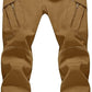 TACVASEN Men's Winter Pants 9 Pockets Fleece Snow Hiking Pants Water-Resistant Warm Softshell Thick Tactical Pants
