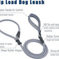 Slip Lead Dog Leash，Strong Nylon Rope Leash and Padded Handle,No Pull Outdoor Walking Training Lead for Small Medium Large Dogs(Grey, 1/2"×6ft)