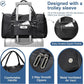 FIORETTO Womens Gym Tote Duffle Bag with Wet Pocket & Shoe Compartment, Sports Duffel Overnight Weekender Hospital Workout Carry on Bag for Girls, Ideal for Travel, Swimming, Dance, Ballet Black