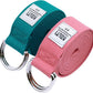 Yoga Exercise Adjustable Straps 8FT with Durable D-Ring for Pilates & Gym Workouts | Hold Poses, Stretch, Improve Flexibility & Maintain Balance