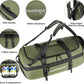 40L/60L/90L Large Waterproof Duffle Bag Backpack for Men, Mens Duffel Backpack Bags for Traveling, Heavy Duty (Green, 40L)