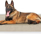 Veehoo Chew Proof Elevated Dog Bed - Cooling Raised Pet Cot - Silver Aluminum Frame and Durable Textilene Mesh Fabric, Unique Designed No-Slip Feet for Indoor or Outdoor Use, Beige Coffee, Large