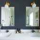 27x36 Inch Orange Gold Bathroom Mirror for Wall, Aluminum Frame Rectangle Rectangular Vanity Mirror, Modern Large for Bedroom, Living Room, Horizontal or Vertical
