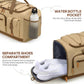 Gym Bag for Men and Women with Shoe & Laptop Compartment, 3-in-1 Sports Travel Duffel Bag Anti-Theft Weekender Carry-On Backpack for Airplane & Workout, Overnight Travel Bag,35L (Khaki, Medium)