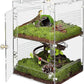 Large Jumping Spider Enclosure, 2 in 1 Acrylic Reptile Terrarium for Praying Mantis,Arboreal Tarantula,Frogs,Snails, 12"*8"*8" Breeding Habitat with Front & Top Opening Doors and Vent Holes