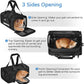 Airline Approved Pet Carrier, Collapsible Cat Carrier, Expandable Dog Carrier, 900D High Density Oxford Cloth, Wear-Resisting, Anti Tearing, Safety Lock Zipper, Reflective Tape
