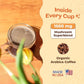 Organic Low-Caffeine Mushroom Coffee (60 Servings) with 7 Superfood Mushrooms, Great Tasting Instant Coffee, Includes Lion's Mane, Reishi, Chaga, Cordyceps, Shiitake, Maitake, and Turkey Tail