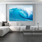 Nature Wall Art Prints - Ocean Forest Mountain Lake Canvas Landscapes - Small to Extra Large Living Room Bedroom Kitchen Bathroom Décor (Blue Ocean Wave, 20L" x 30W")