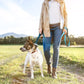 TwoEar 6FT 1IN Strong Blue Dog Leash with 2 Padded Handles, Traffic Handle Extra Control, Comfortable Soft Dual Handle, Auto Lock Hook, Reflective Walking Lead for Small Medium and Large Dogs