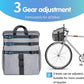 Dog Bike Basket Carrier, Pet Bicycle Front Carrier Backpack for Bike Riding Foldable Removable, Reflective Strips, 2 Side Storage Pockets, Pet Travel Bag for Cats Small Dogs