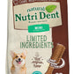 Nylabone Nutri Dent Dog Dental Chews - Natural Dog Teeth Cleaning & Breath Freshener - Dental Treats for Dogs - Filet Mignon Flavor, Mini (32 Count)