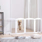 Spirich Free Standing Foldable Wire Pet Gate for Dogs, 80 Inches Extra Wide, 30 Inches Tall 4 Panels Dog Gate for The House, Doorway, Stairs, Pet Puppy Safety Fence, Sliver White