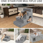 Dog Stairs for Small Dogs 23” H, 5-Step Dog Steps for High Bed, High-Density Foam Pet Stairs with Non-Slip Removable Washable Cover to Get on Bed
