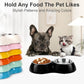 Stainless Steel Dog Bowls Set – Dual Non-Slip Pet Dishes with 2 Small (1 Cup*2) Bowls & Durable Resin Stand – Food & Water Feeder for Puppies, Cats, and Medium Dogs – Black