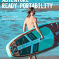 11' Inflatable Stand Up Paddle Board – Extra Wide SUP for Adults & Kids of All Skill Levels, Stable Paddleboard with Pump, Fins, Backpack, Accessories & Waterproof Phone Pouch