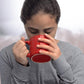 DISCOUNT PROMOS Ceramic Campfire Coffee Mugs 13 oz. Set of 10, Bulk Pack - Perfect for Tea, Espresso, Cappuccino, Hot Cocoa - Red