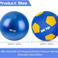 Herding Ball for Dogs Horse Ball & Cover 25" for Horses Large with Hand Pump for Play, Blue and Yellow