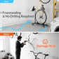 Vertical Bike Stand, Freestanding Indoor Bike Storage Rack Upright Bicycle Floor Stand Indoor Bike Holder with Adjustable Height for Garage & Apartment - for Wheels Sizes up to 29”