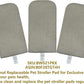 ROODO Pet Stroller Inner Pad for Exclusive Use,Original,Replaceable,Easy to Clean,Set of 3 pc(Khaki)