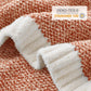 Snuggle Sac Orange Fall Blanket Twin Size, Oversized Soft Warm Cozy Knit Bedding Blanket, Luxurious Microfiber Blankets for Bed, Orange, 60x80 inches