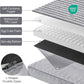 OhGeni Orthopedic Waterproof & Machine Washable Dog Bed for Medium Large Pets, Cat Mat with 25D Egg Crate Foam, Non-Slip Bottom & Removable Cover, Invisible Zipper, 44 Inches(Gray)