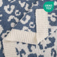 NEXHOME PRO Leopard Soft Blanket, Fuzzy Throw Blanket for Couch Bed Sofa Picnic, Knit Blankets for Women Gifts Blue 50 x 60 inches