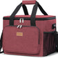 Lifewit Large Lunch Bag Insulated Lunch Box Soft Cooler Cooling Tote for Adult Men Women, Burgundy 40-Can (24L)