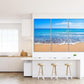 Nature Wall Art Prints - Ocean Forest Mountain Lake Canvas Landscapes - Small to Extra Large Living Room Bedroom Kitchen Bathroom Décor (Sandy Ocean Beach, 47L" x 71W" - 3 panels)