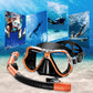 Greatever Dry Snorkel Set,Panoramic Wide View,Anti-Fog Scuba Diving Mask,Professional Snorkeling Gear