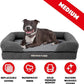 The Dog’s Bed, Medium Grey Plush Memory Foam, Pain Relief: Arthritis, Hip & Elbow Dysplasia, Post Surgery, Lameness, Supportive, Calming, Washable Cover, Veterinary Approved