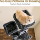 MWPO 70.1-Inch Large Cat Tree, Multi-Level Tall Cat Tower for Indoor Cats, Plush Cat Condo with Big Padded Perches, Sisal-Covered Scratching Posts, Hammock, Toys for Kittens & Cats - Smoky Grey