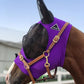 Horse Fly Mask Super Comfort Horse Fly Mask Elasticity Fly Mask with Ears We Only Make Products That Horses Like… (Dk Purple, L)
