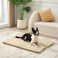 MADE 4 PETS Dog Crate Pad Bed for Large Dogs, Washable & Reversible, Anti-Slip Kennel Mat for Cozy Sleeping, Soft Fluffy Dog Bed for Indoor & Outdoor Use, 36"x27", Beige