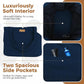Corduroy Dog Carrier - Lightweight Cotton Soft-Sided Pet Tote with Safety Harness Clip - Breathable Travel Carrier for Small Dogs and Puppies (Dark Blue)