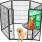 FXW Homeplus Unleashed Indoor Dog Playpen - Stress-Free and Safe Play, Heavy Duty 40 Inch 6 Wire Panels Dog Pen for Medium and Large Dogs, Black│Patented