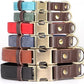 Didog Soft PU Leather Dog Collars for Small Dogs,Classic Adjustable Dog Collars with Quick Release Metal Buckle,Easy Clean and Comfortable with Nylon Lining,Brown,S Neck 10-15"