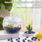 Blue Glass Marbles, 0.97 LB Transparent and Smooth Flat Glass Beads for Vases, Mosaic Gem Pebbles for Aquarium Decor, Floral Arrangements, Mancala Stones, Vase Filler and Crafts (Approx. 80-100 PCS)