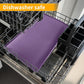 Ptlom Silicone Dog Food Mat Waterproof Pet Feeding Mat with High-Lips, Anti-Slip Dog Bowl Mat for Food & Water, Non-Spill Puppy Feeding Tray for Small, Medium & Large Dogs and Cats, Purple