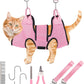 PatiencET Dog Grooming Hammock, Pet Grooming Hammock for Cats & Dogs with Security Strap, Dog Sling for Nail Trimming with Nail Clippers/Trimmer, Nail File, Pet Comb(Pink XS)